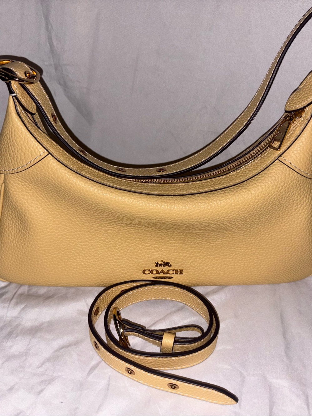 COACH Pebbled Leather Shoulder Bag